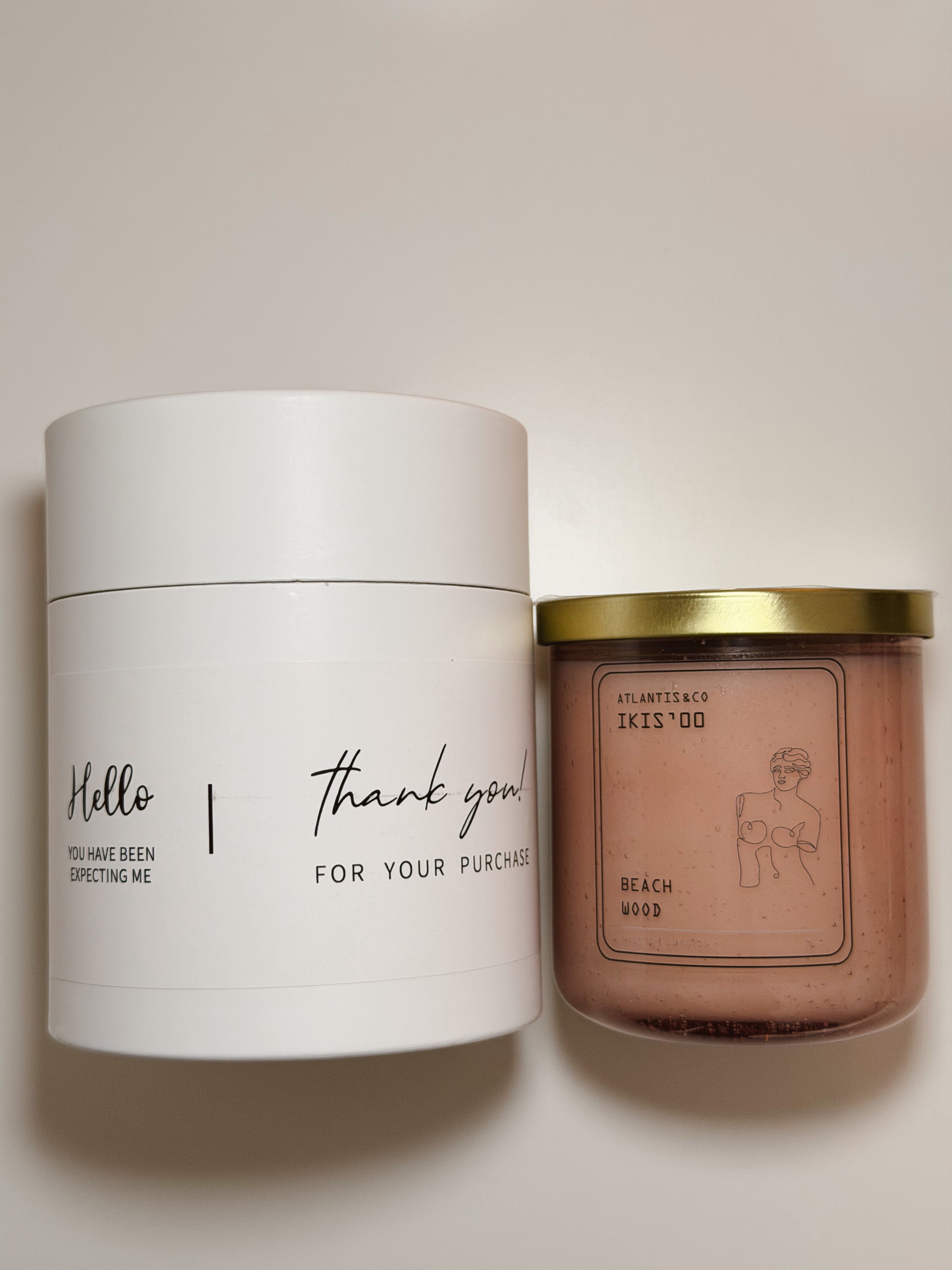 PINK BUBBLE BEACH WOOD CANDLE